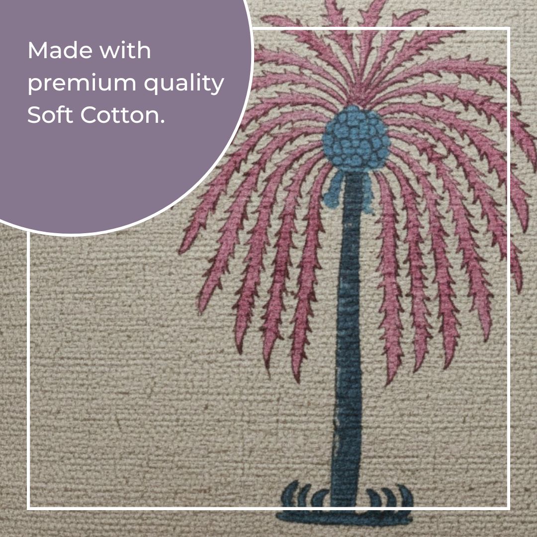 Block Printed Cotton Cushion Covers with Instrument Motif (Set of 2)