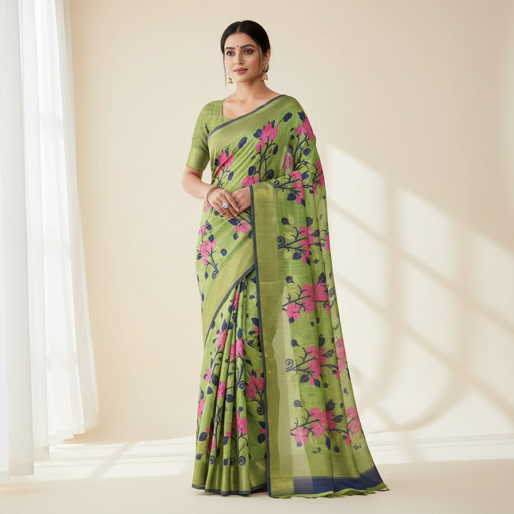 Dhaka Jamdani Cotton Silk