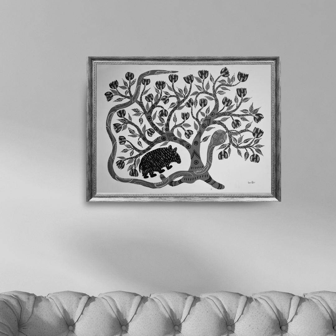 Bear and Snake Under Mahua Tree