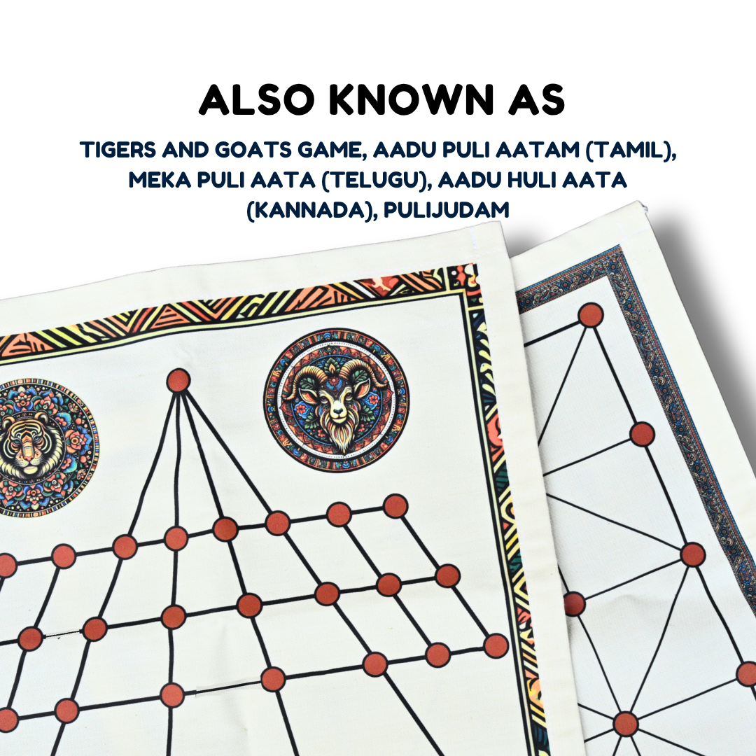 Aadu Huli Board Game Combo – Levels 3 & 4 | Traditional Indian Tigers and Goats Game