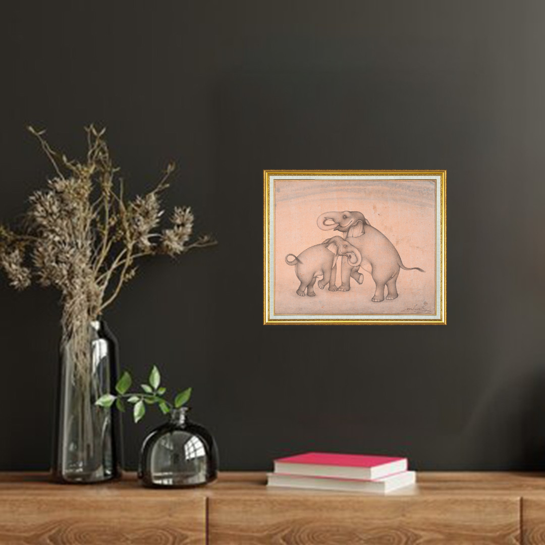 Gentle Bond of the Elephant Pair