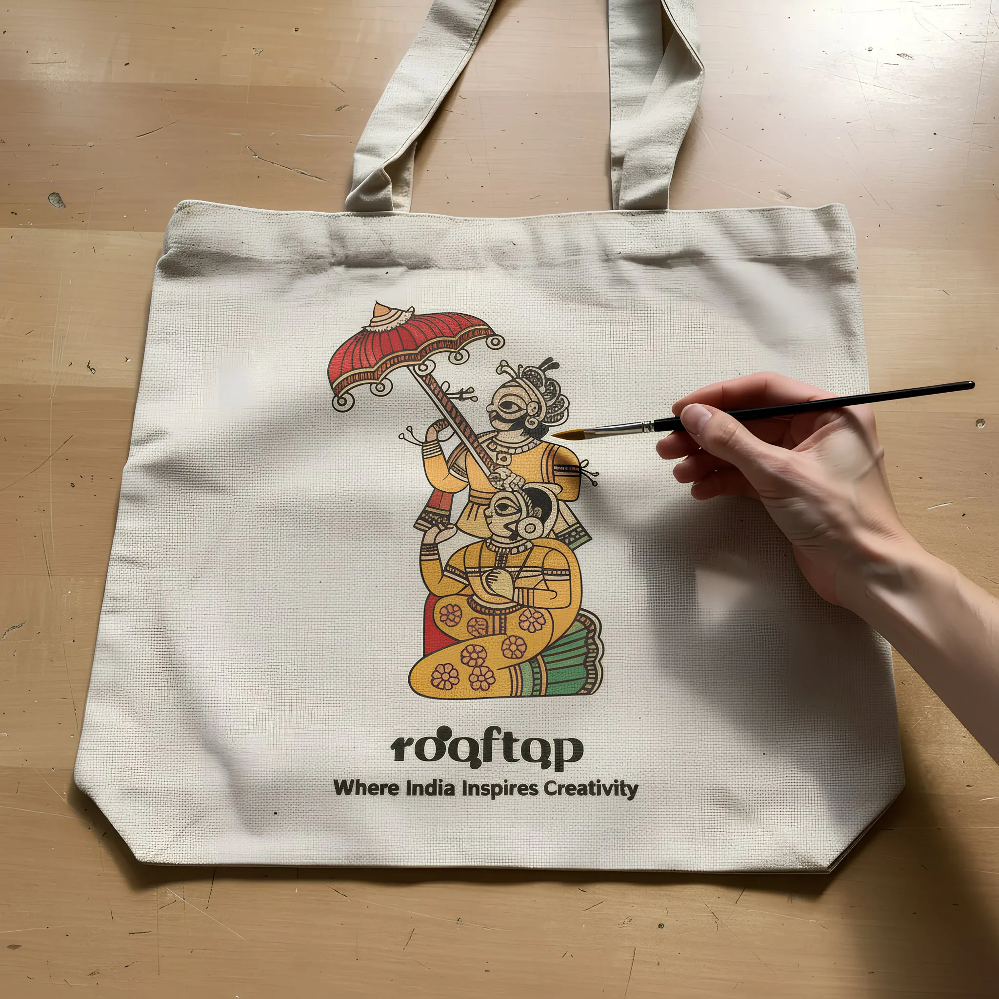 Phad Art DIY Canvas Tote Bag 