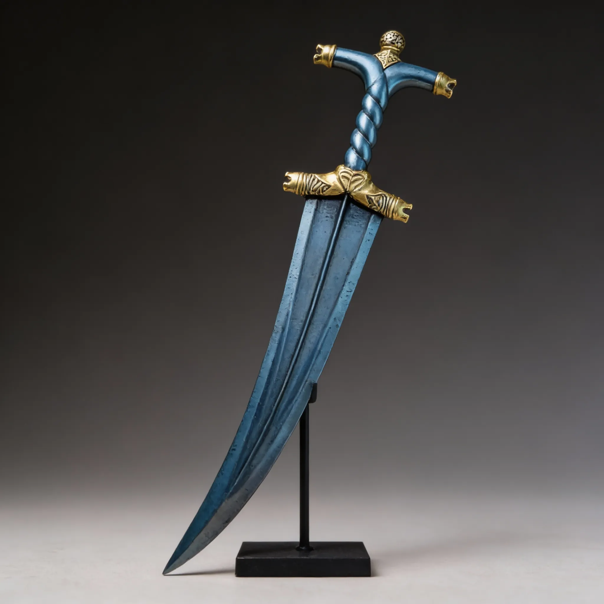 Gold Wood Still Dagger Handcrafted Decorative Koftgari Art