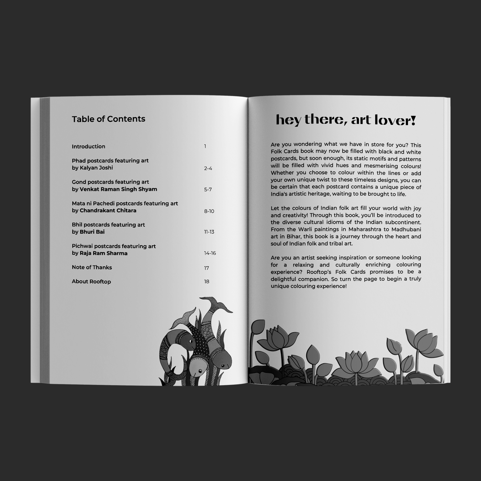 Folk Art Postcard Book