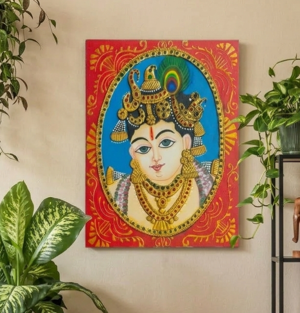 Handcrafted Shri Krishna Portrait