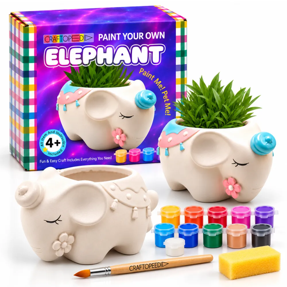 DIY Planter Painting Kit - Elephant