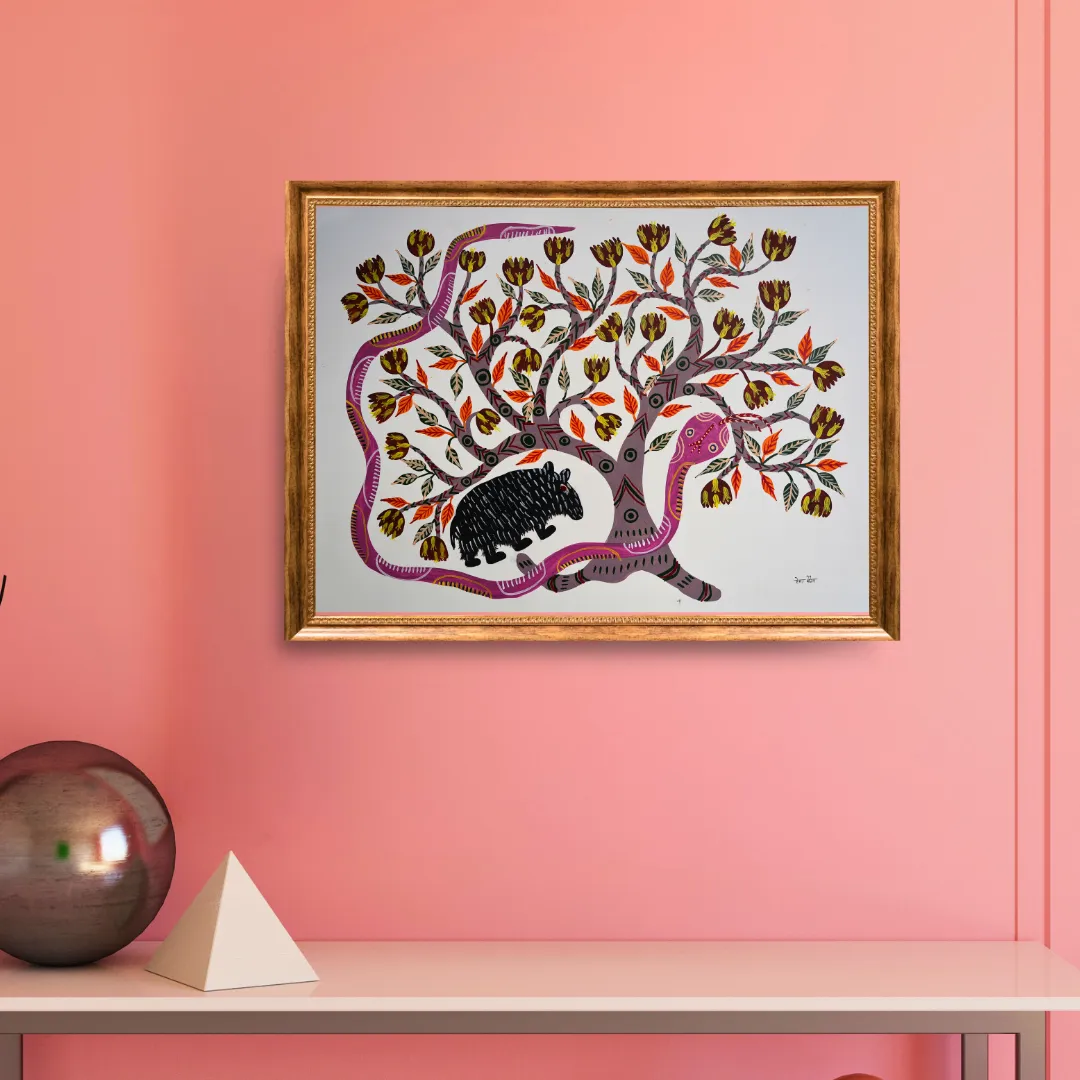 Bear and Snake Under Mahua Tree
