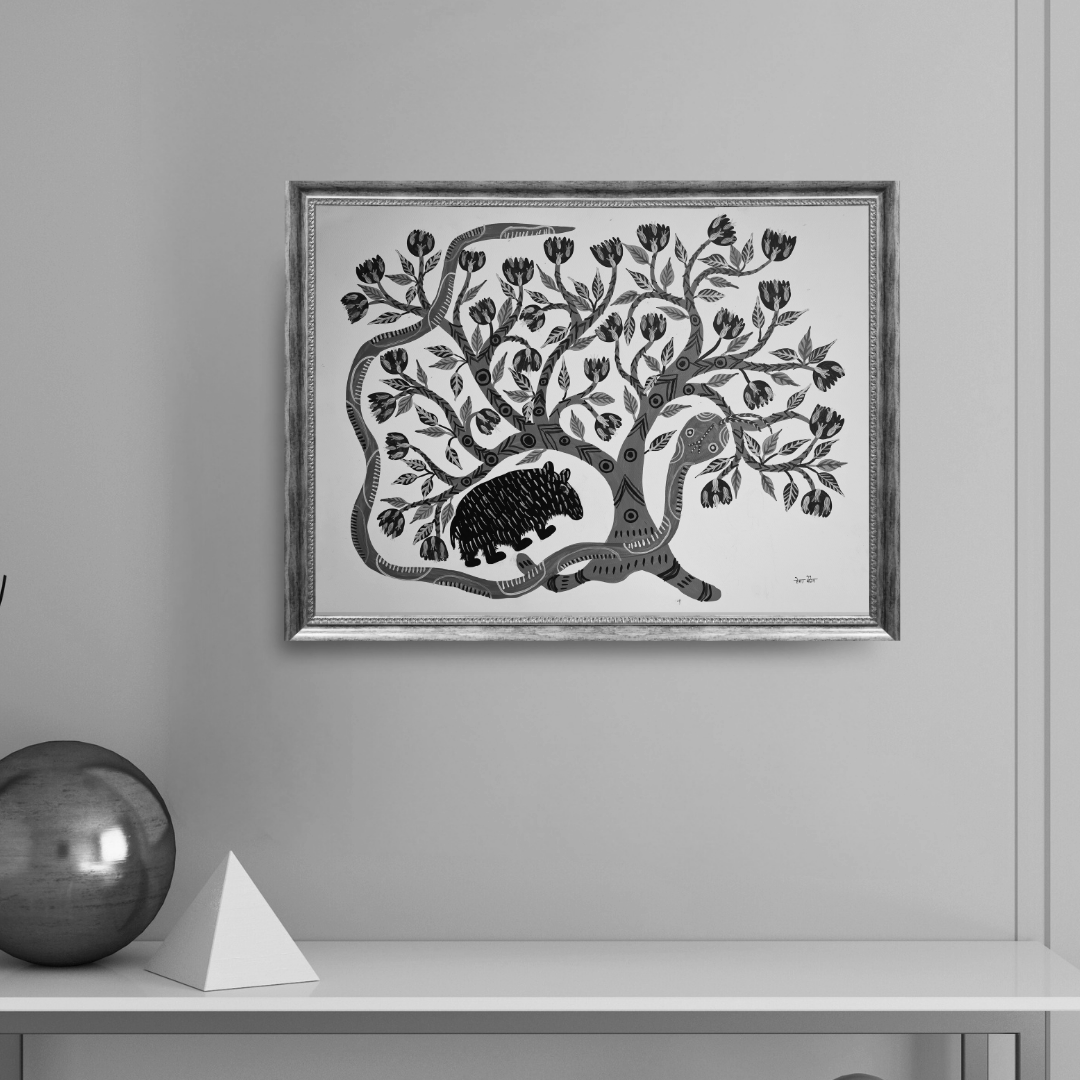 Bear and Snake Under Mahua Tree