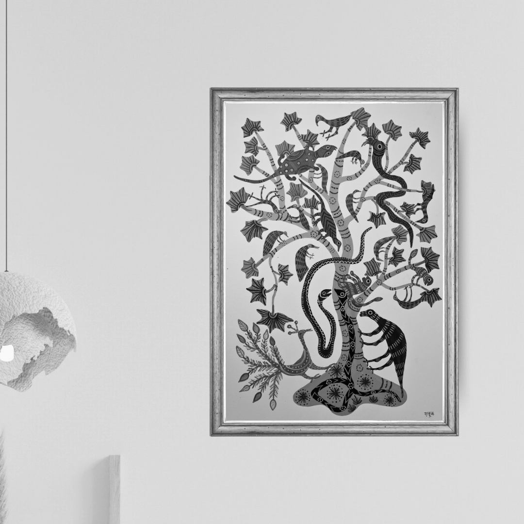 Kullu Tree surrounded by Baiga Creatures