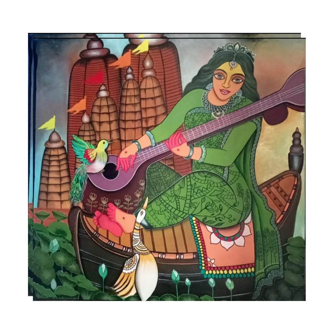 Goddess Saraswati Art