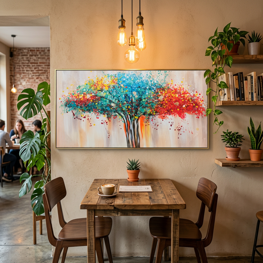 Handmade Abstract Tree Canvas Painting