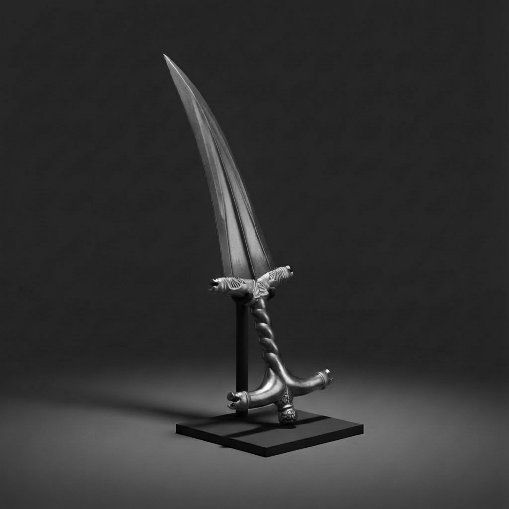 Gold Wood Still Dagger Handcrafted Decorative Koftgari Art