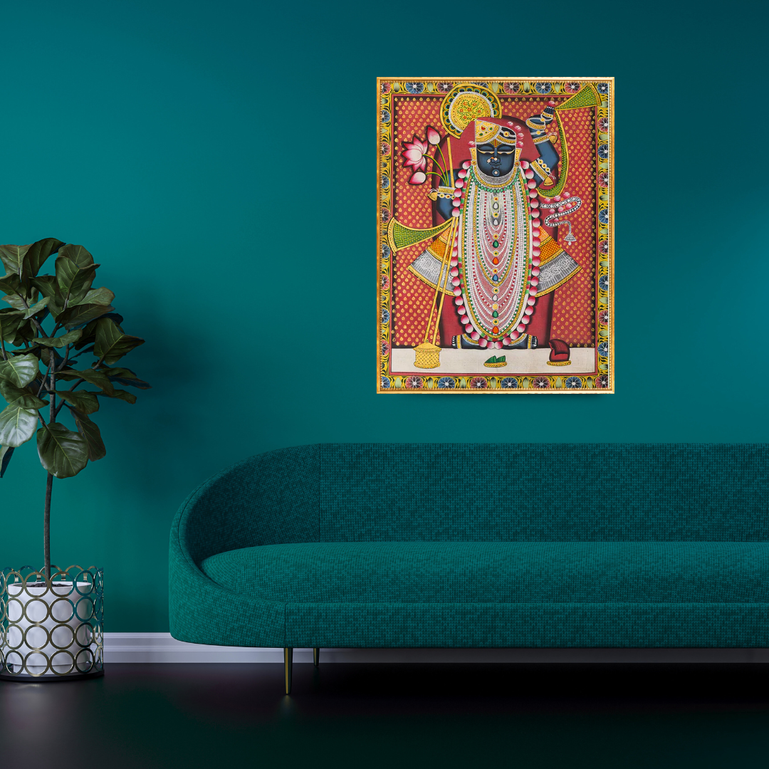 Pichwai Painting - Shrinathji, The Moonlit Majesty 