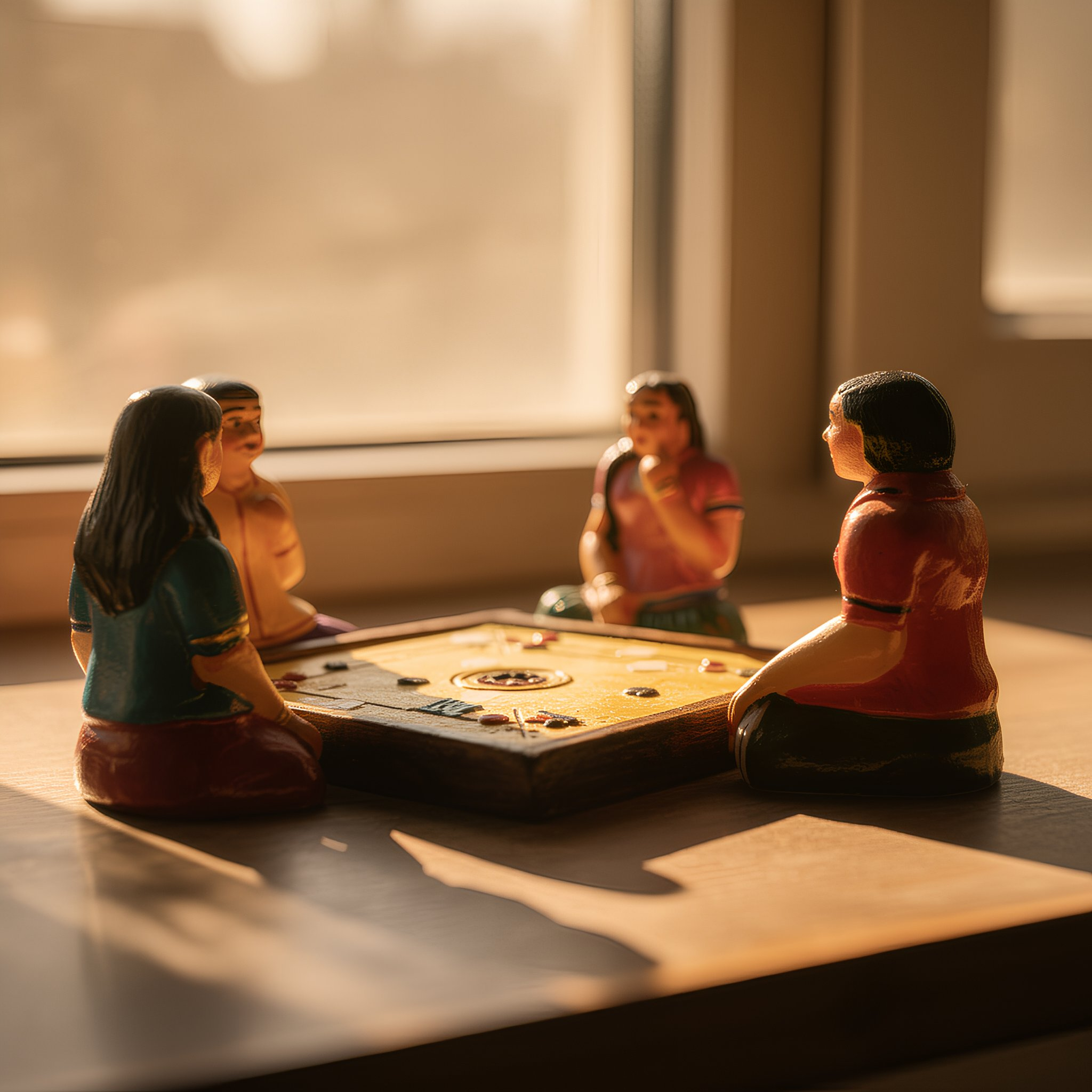 Krishnanagar Clay Carrom Set | Golu Dolls