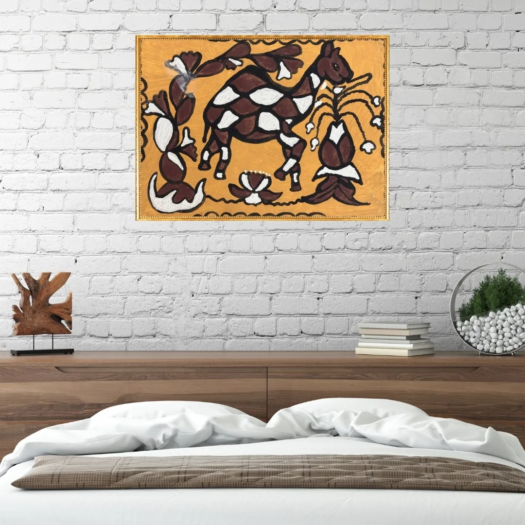 Giraffe Among Blossoms by Fatima