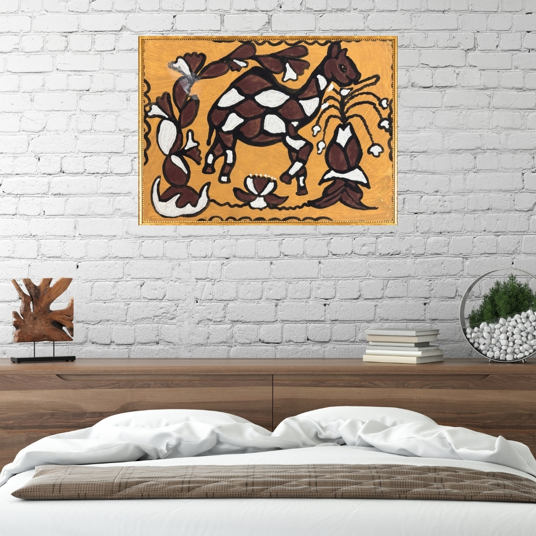 Giraffe Among Blossoms by Fatima