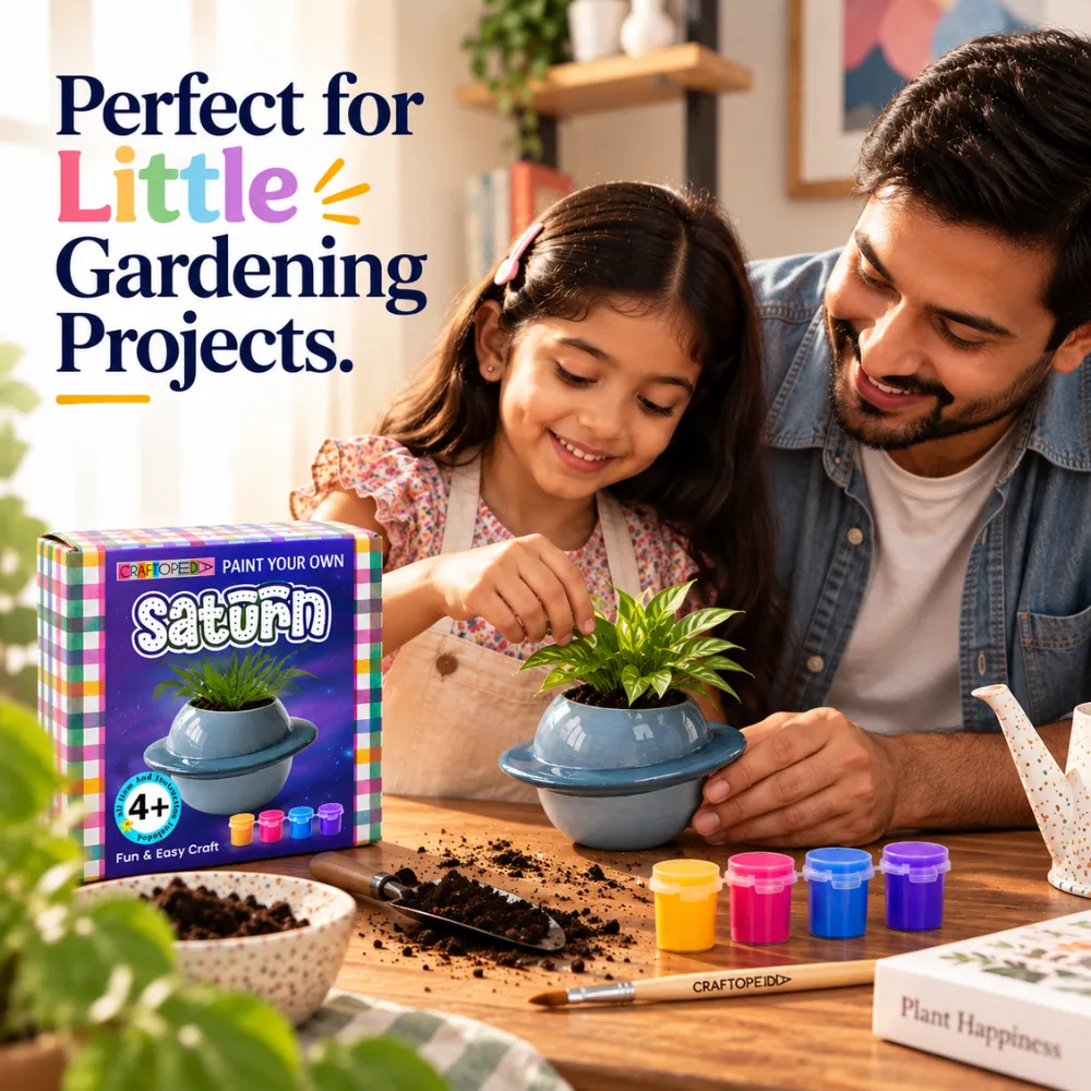 DIY Planter Painting Kit - Saturn (Space)
