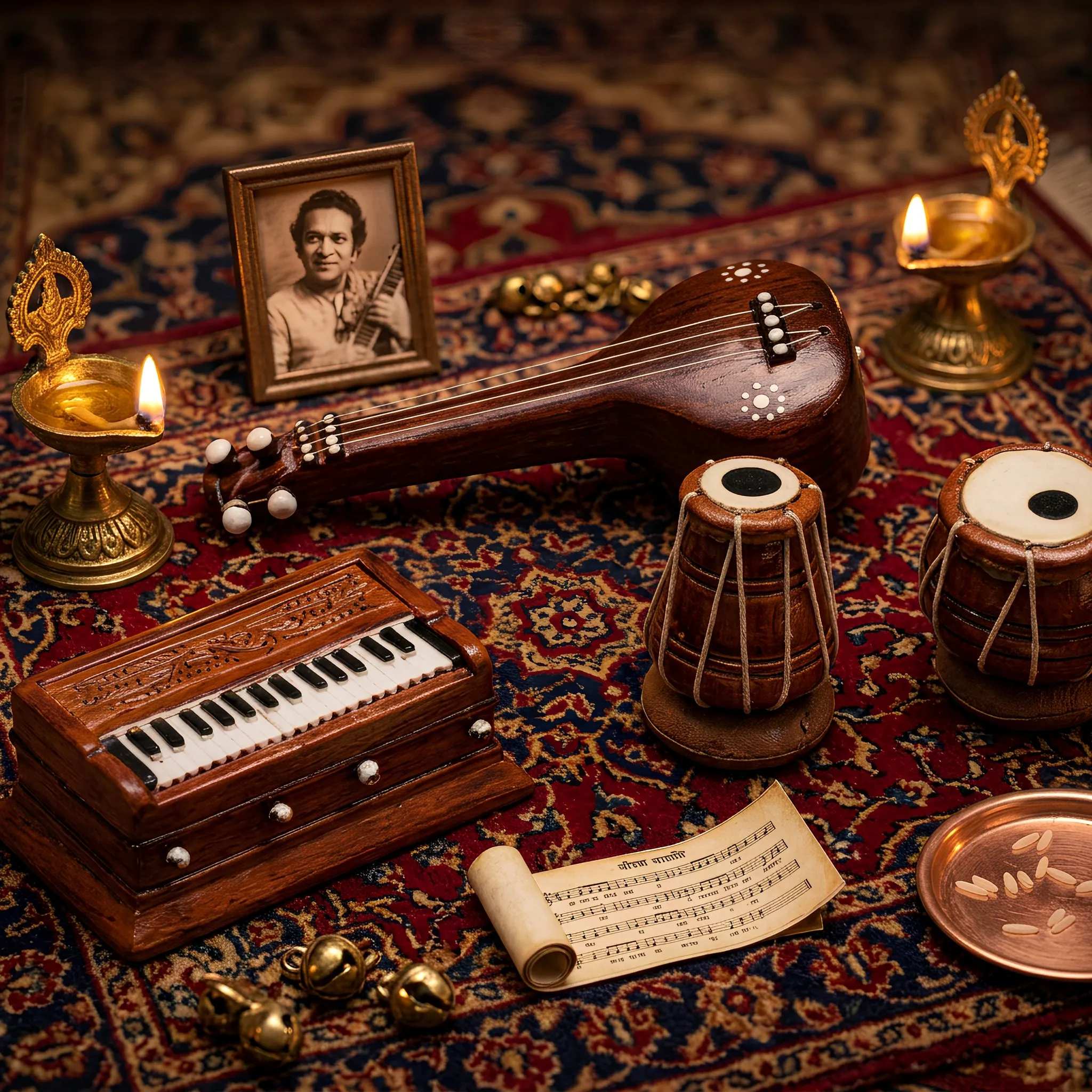 Handmade Miniature Musical Instruments Set