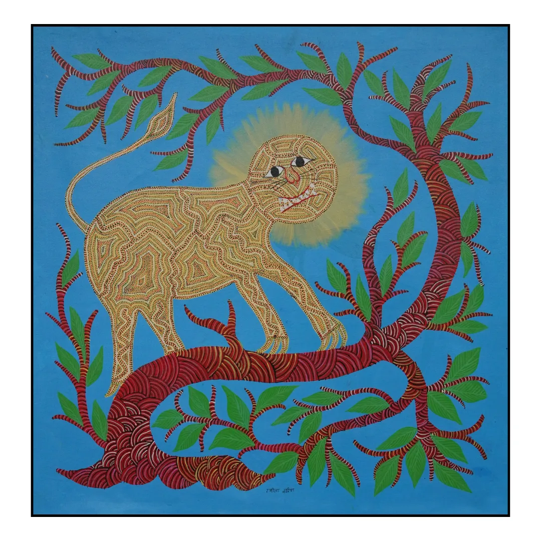 Lion On A Tree