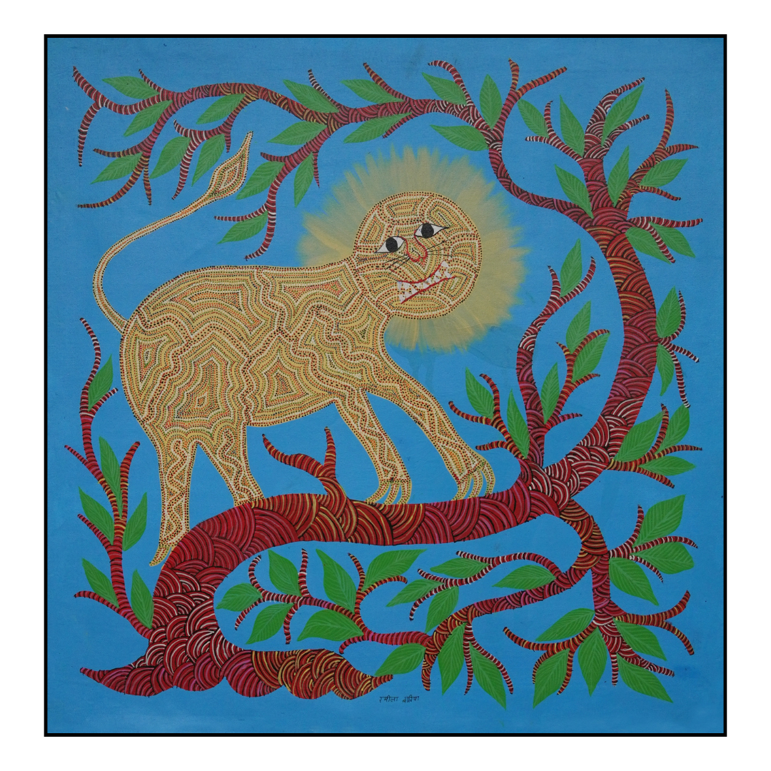 Lion On A Tree
