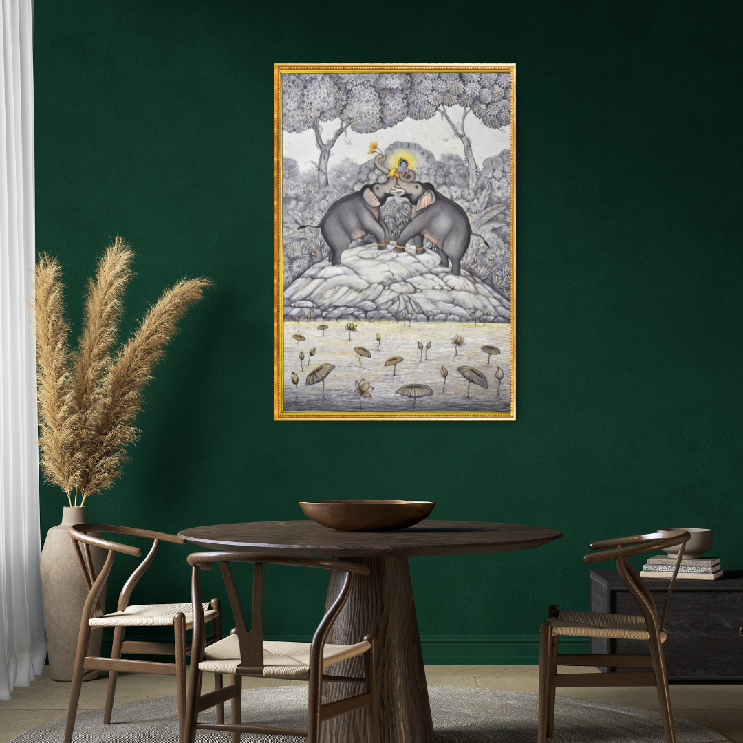 Bala Krishna with Elephants