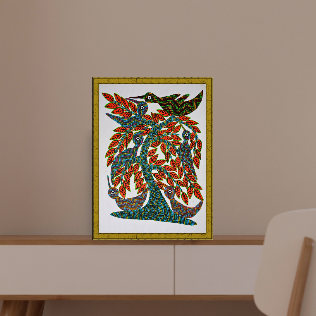 The Playful Birds on a Tree