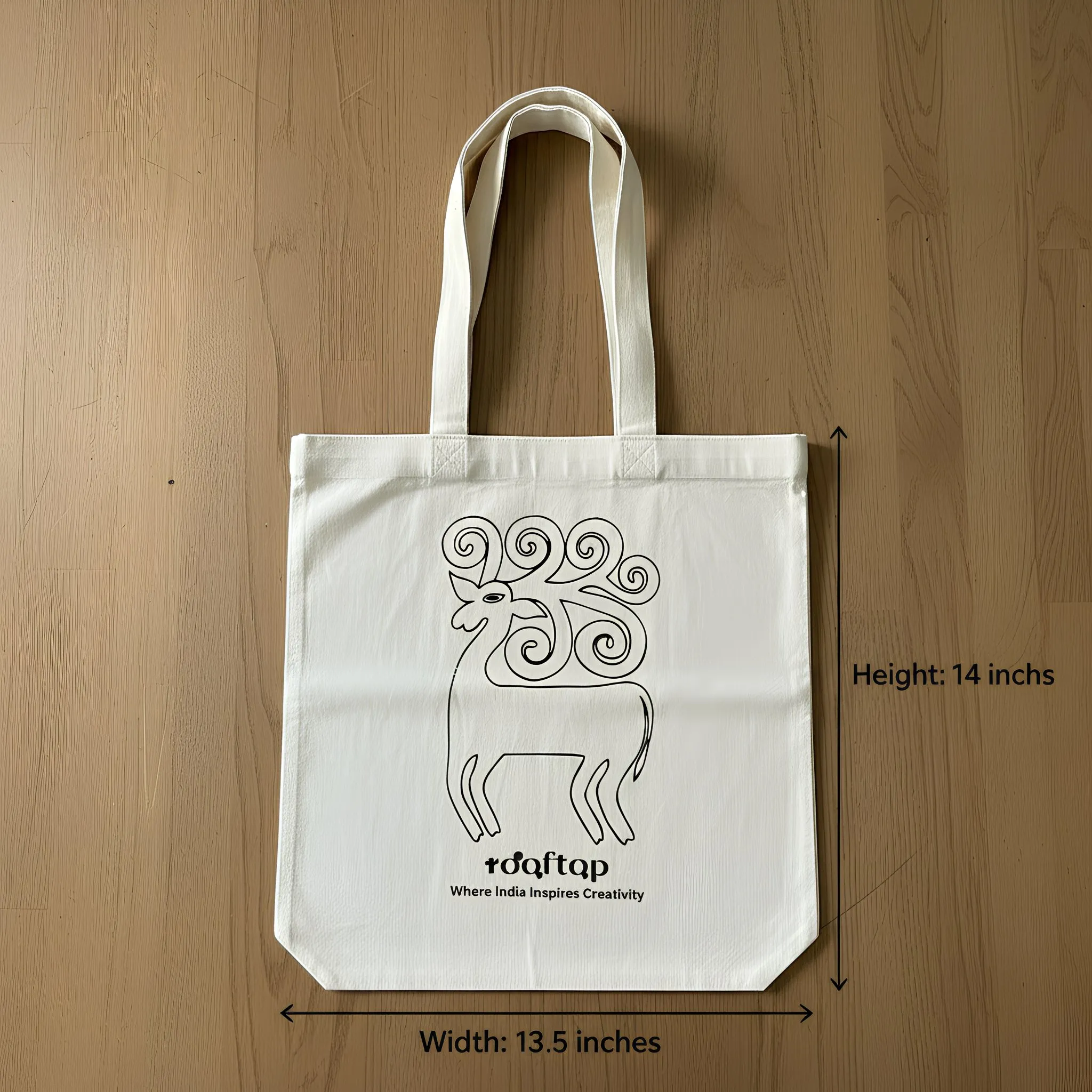 Bhil Tribal Art DIY  Canvas Tote Bag 