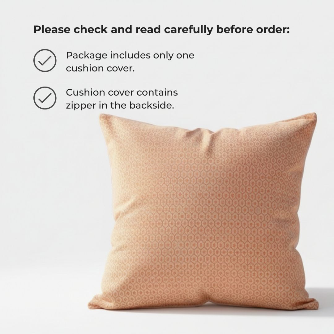 Block Printed Cotton Cushion Covers with Geometric Pattern (Set of 2)