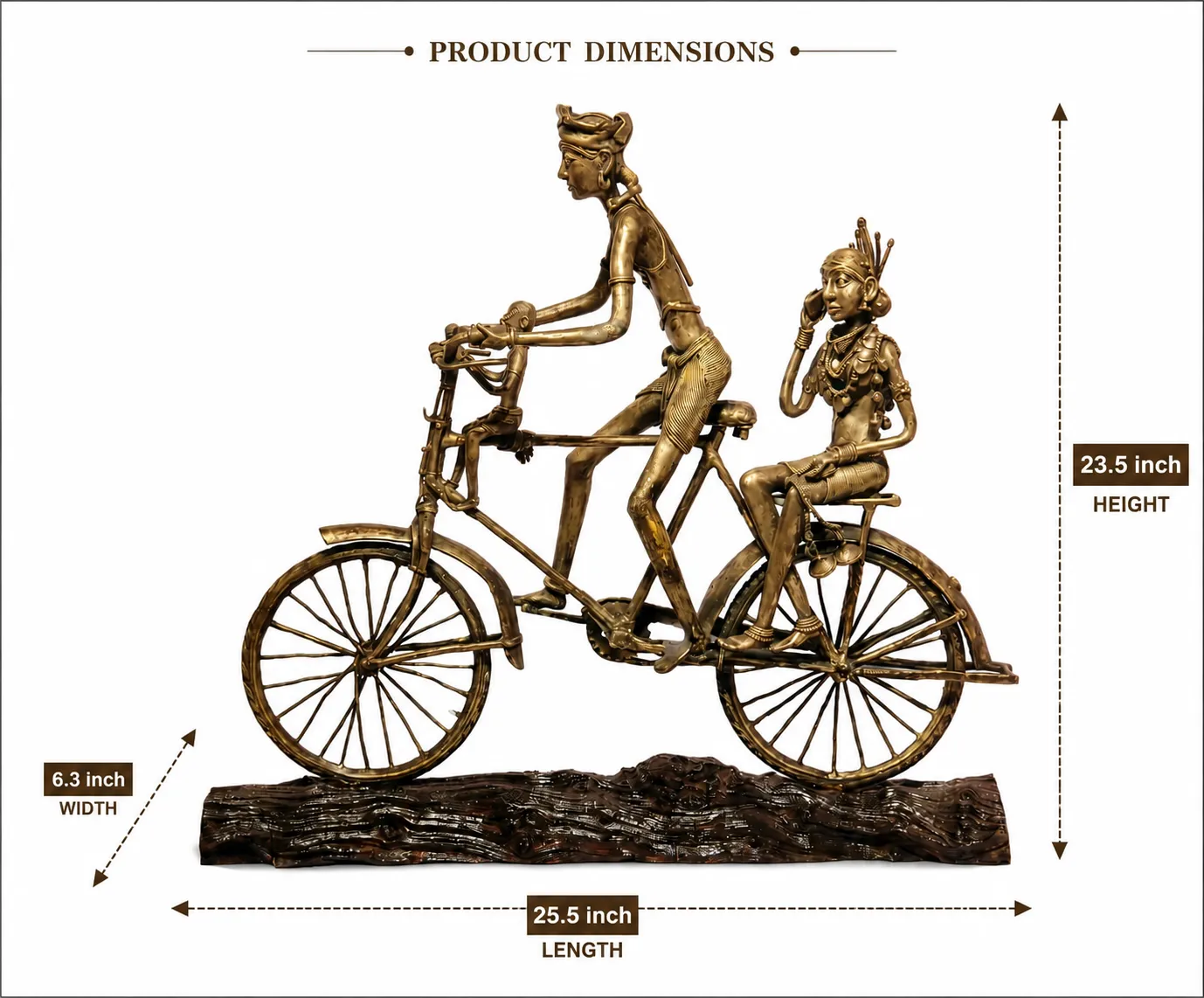 Dhokra Sculpture  -  A Family Rides