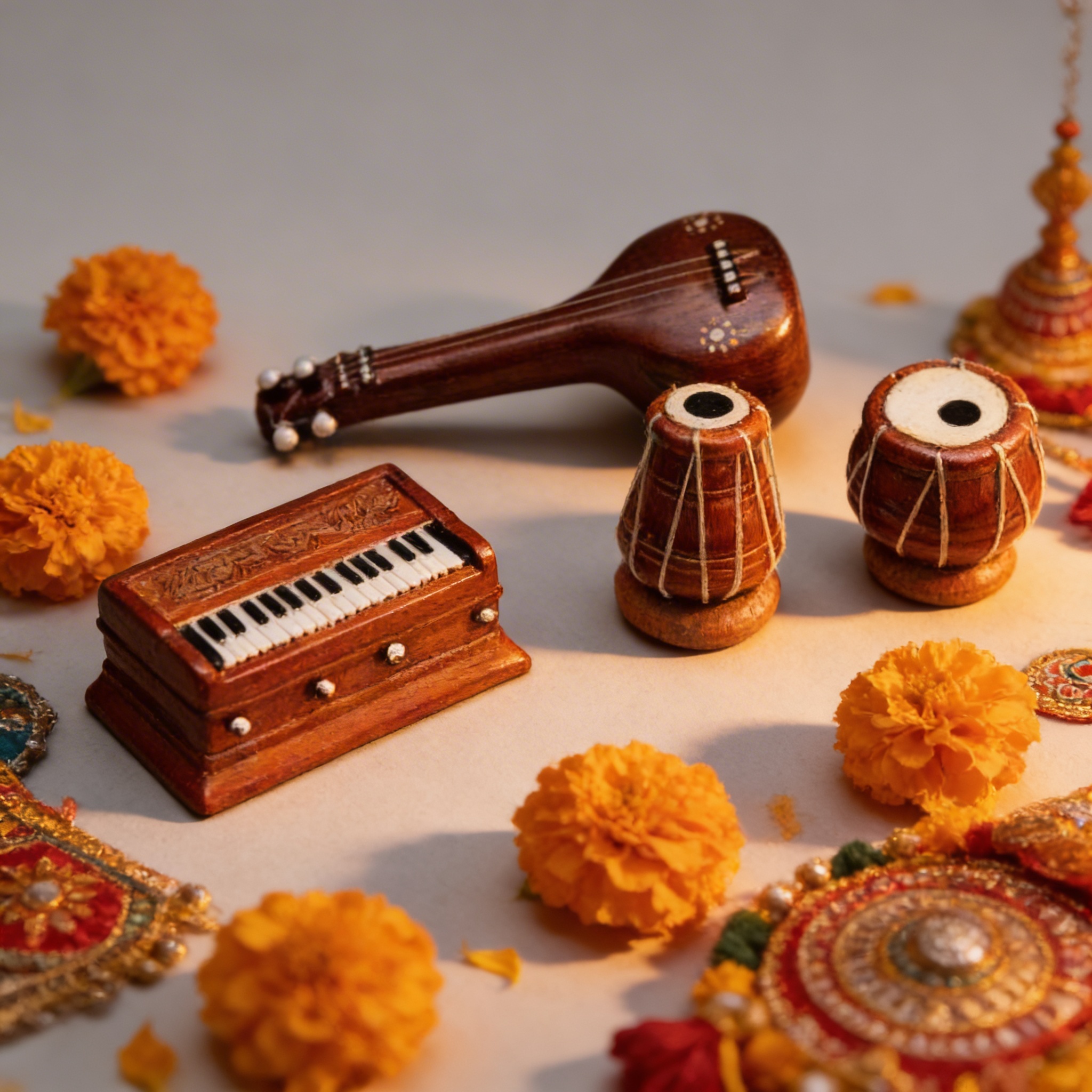 Handmade Miniature Musical Instruments Set