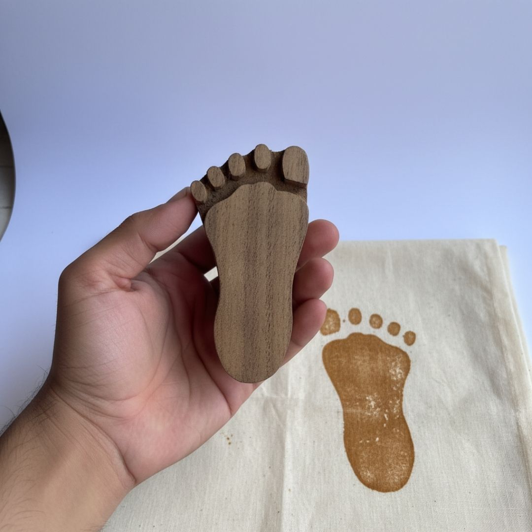 Hand-Carved Wooden Foot Massage & Acupressure Pads (Pair)