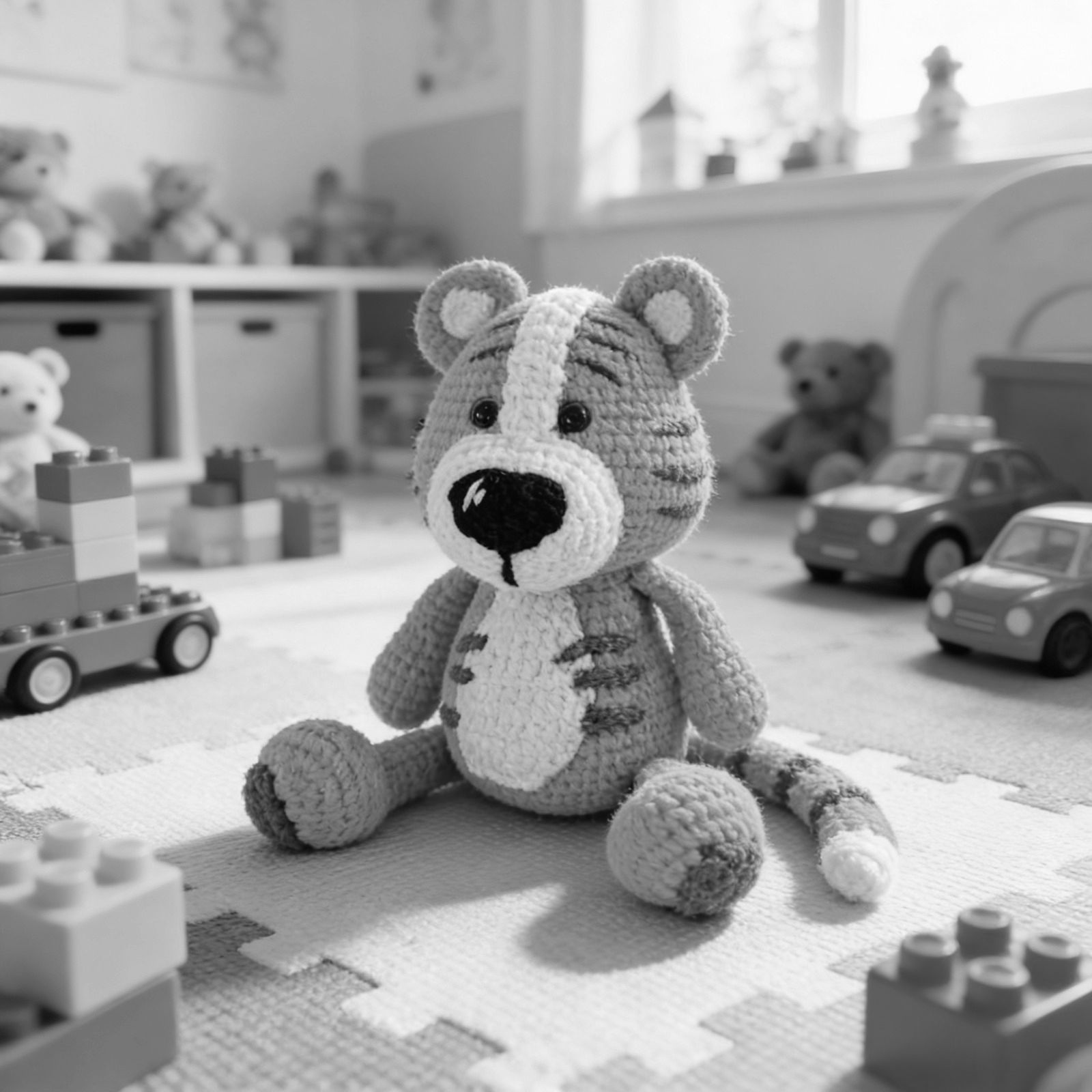 Crochet Tiger toy - Amigurumi plushie for kids- jungle animal- safari animal