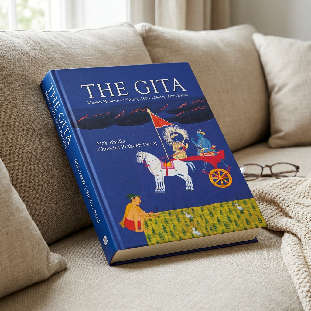 The Gita: Mewari Miniature Painting (1680-1698) by Allah Baksh (H.B)