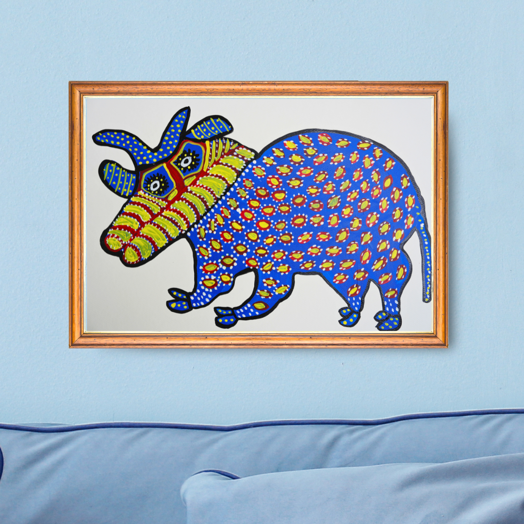 Nandi: Guardian of Faith and Strength in Baiga Art
