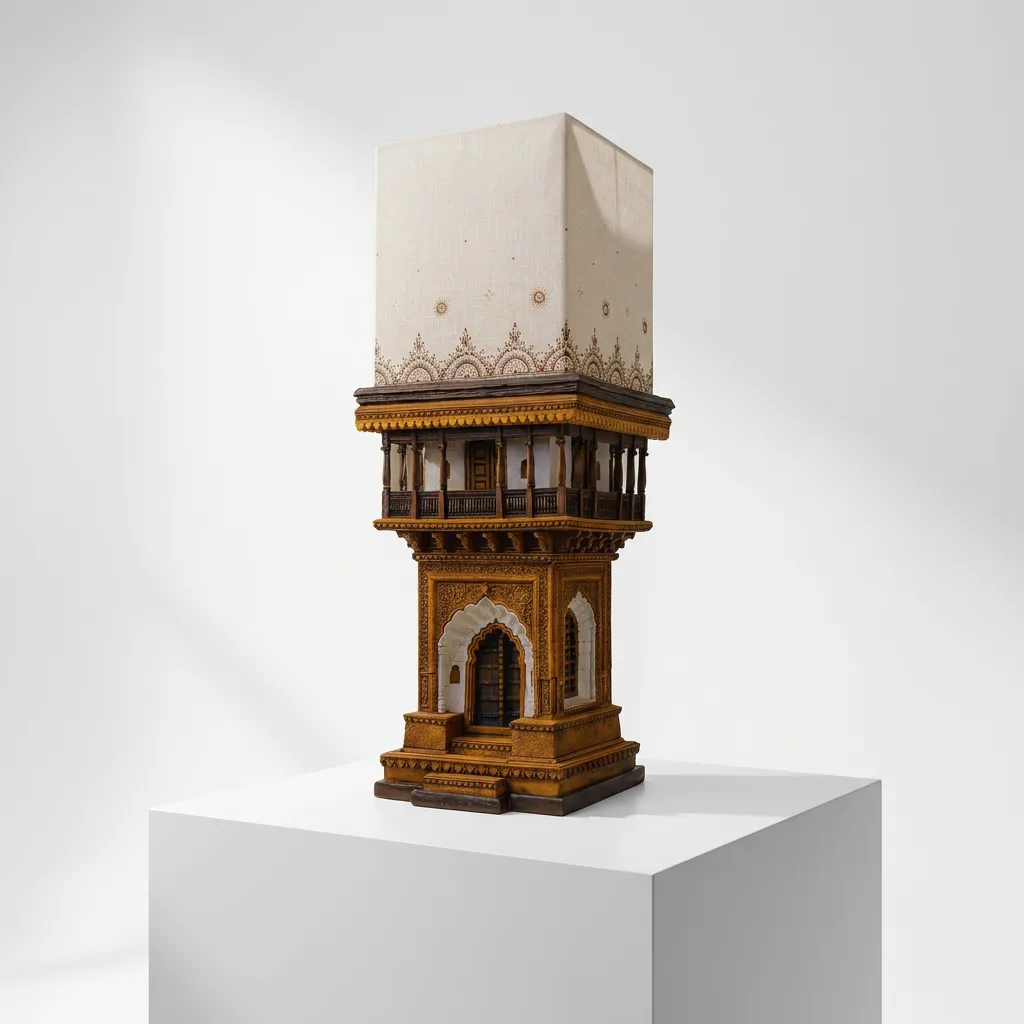 Sehar Haveli Lamp – Miniature Urban Haveli Facade | Handcrafted Heritage Light