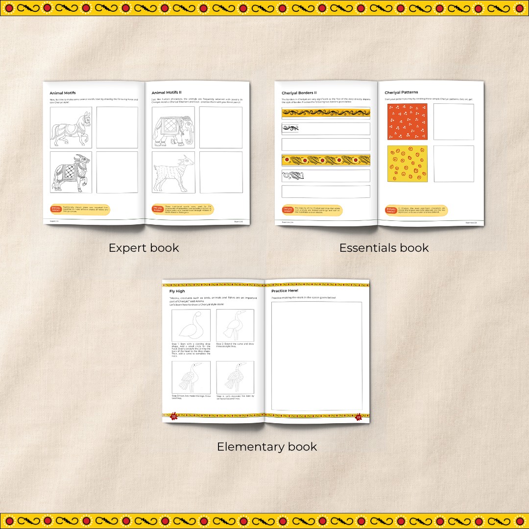 Artventures of Cheriyal: The Complete Scroll Art Journey (Set of 3)