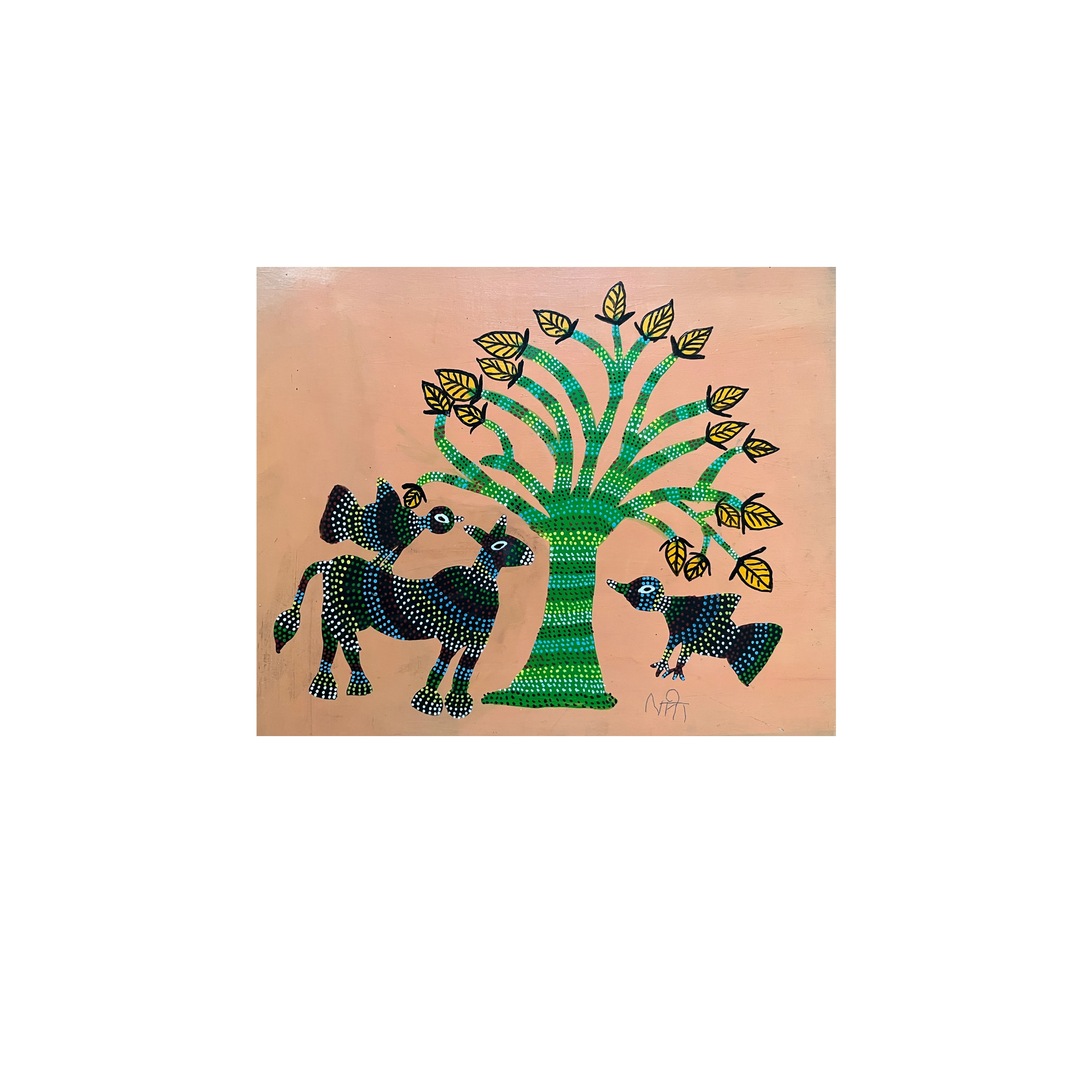 Birds Pecking and Perching