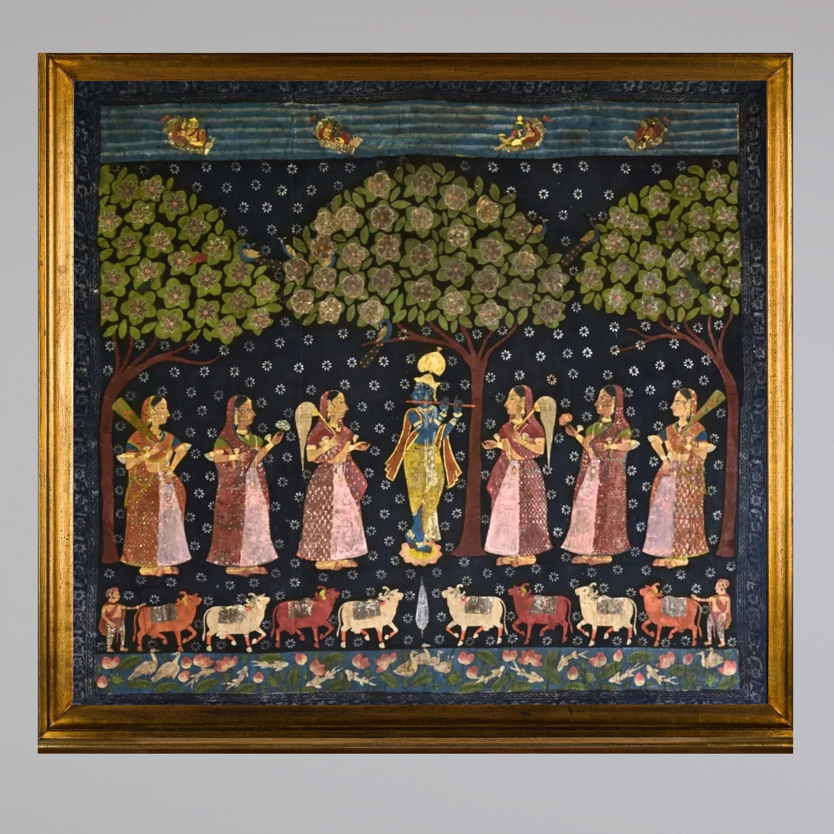 Krishna with Gopis Under Tree - 04