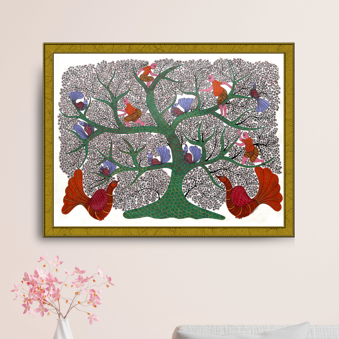 Men & Birds on Tree