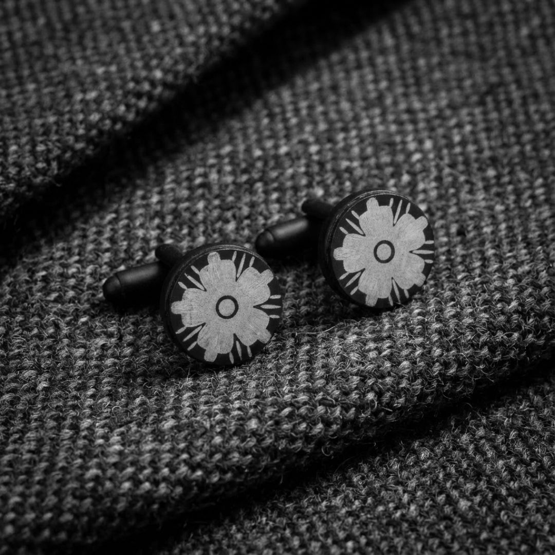 Handcrafted Decorative Cufflink Buttons Metal Art