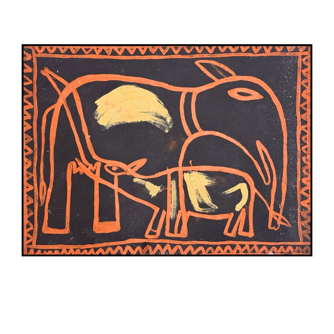 Mother and Calf by Philomina Tirkey