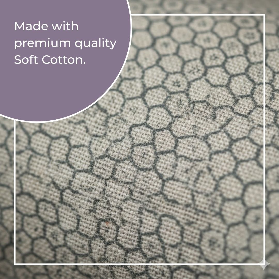 Block Printed Cotton Cushion Covers with Subtle All-Over Pattern (Set of 2)