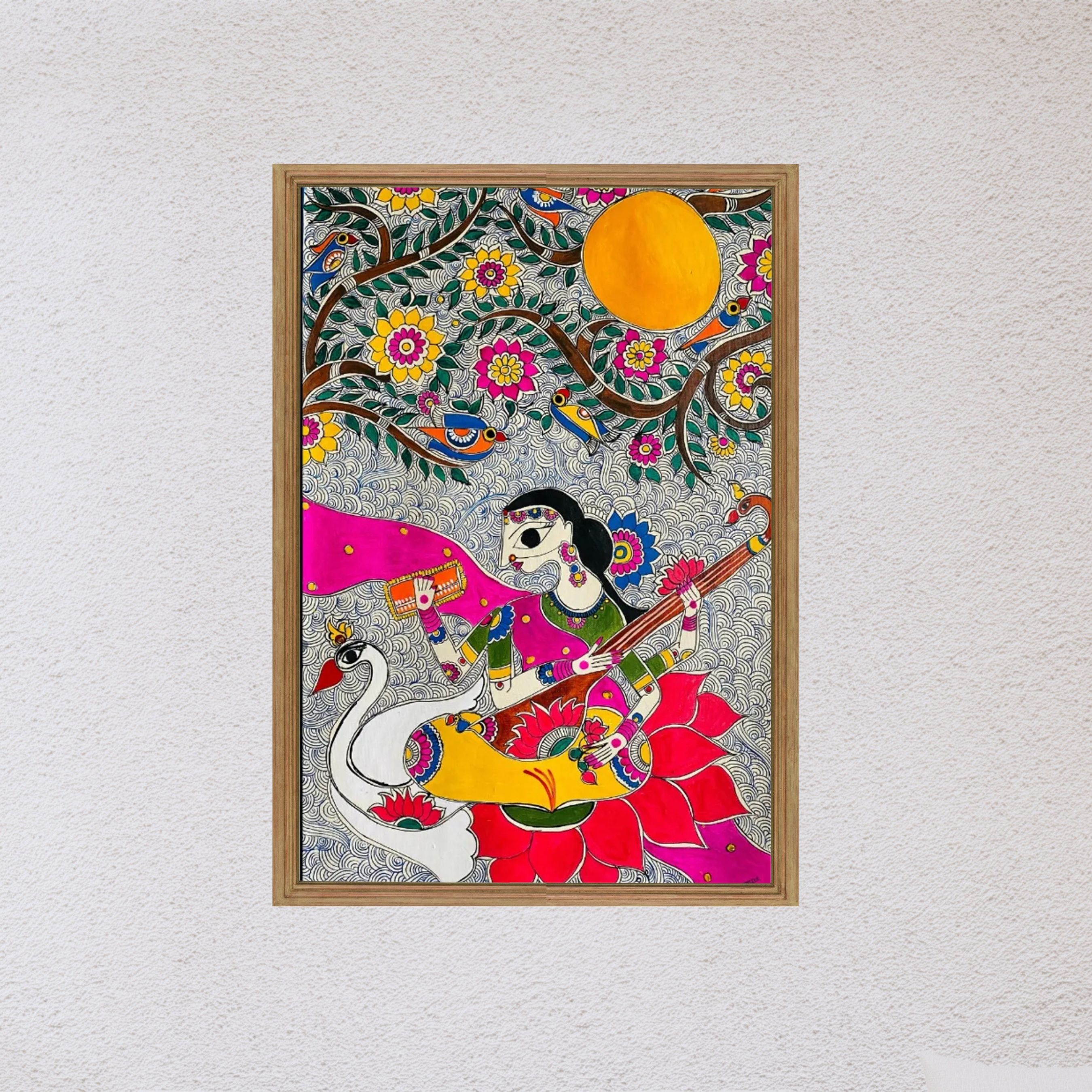 Madhubani Saraswati Painting 