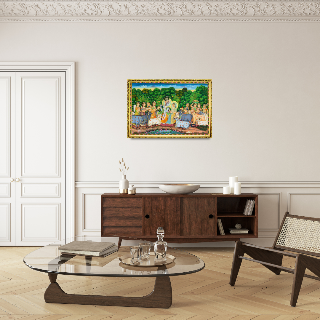 Pichwai Painting - Radha Krishna Van Raas 