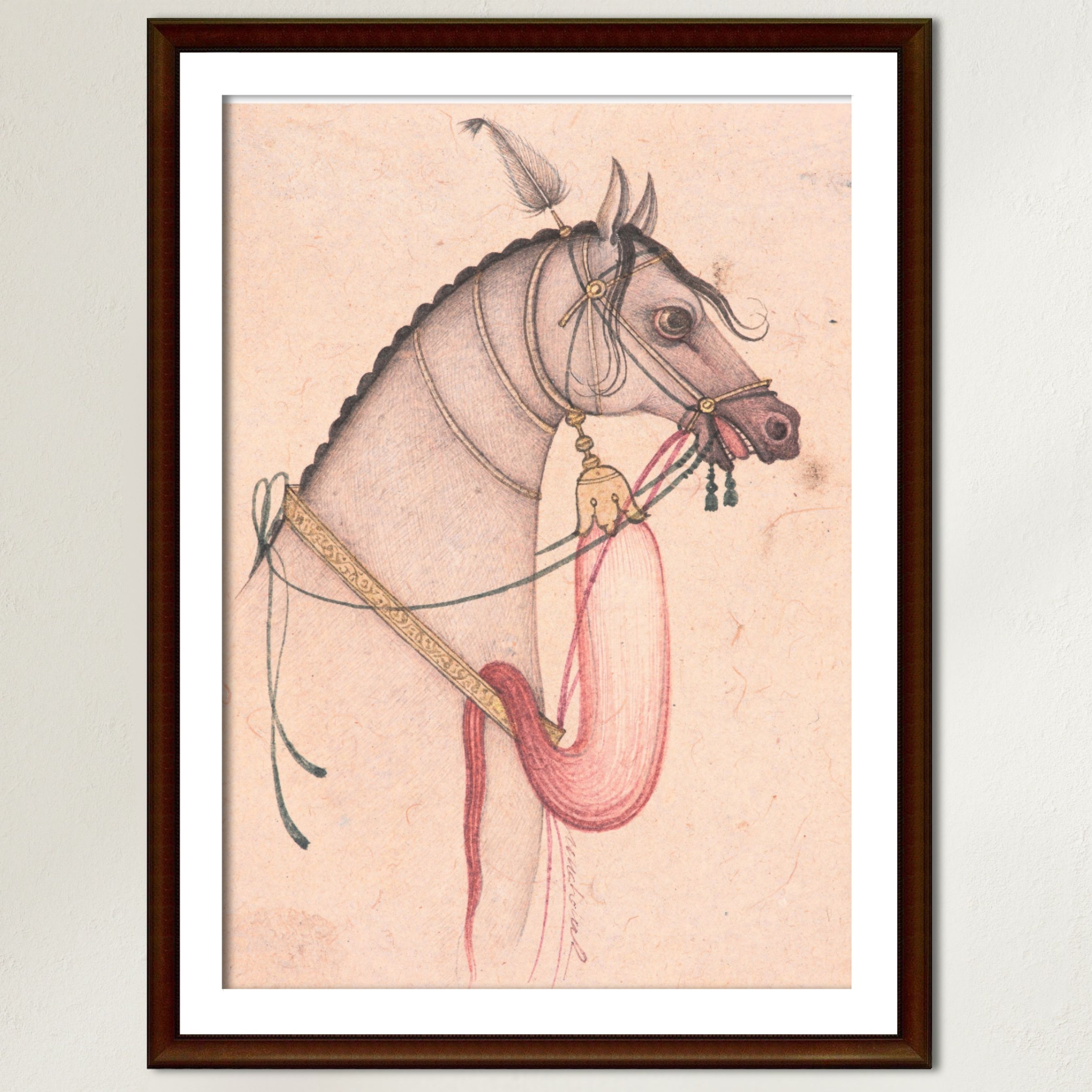 Elegance of the White Bridled Horse