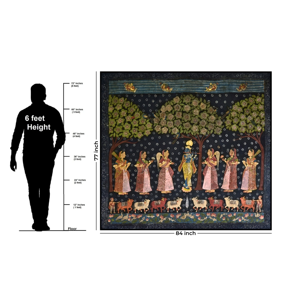 Krishna with Gopis Under Tree - 04