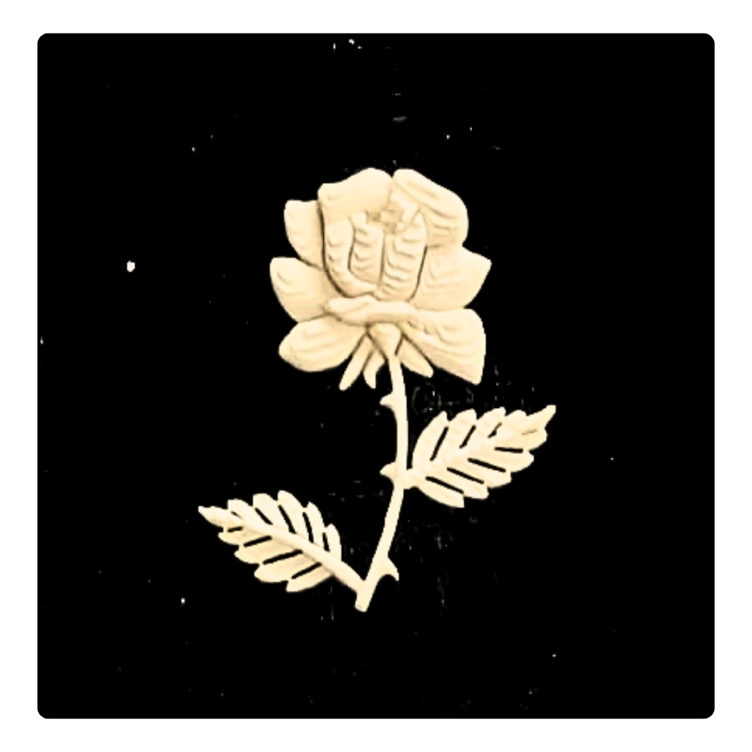 Small Rose with Two Leaves