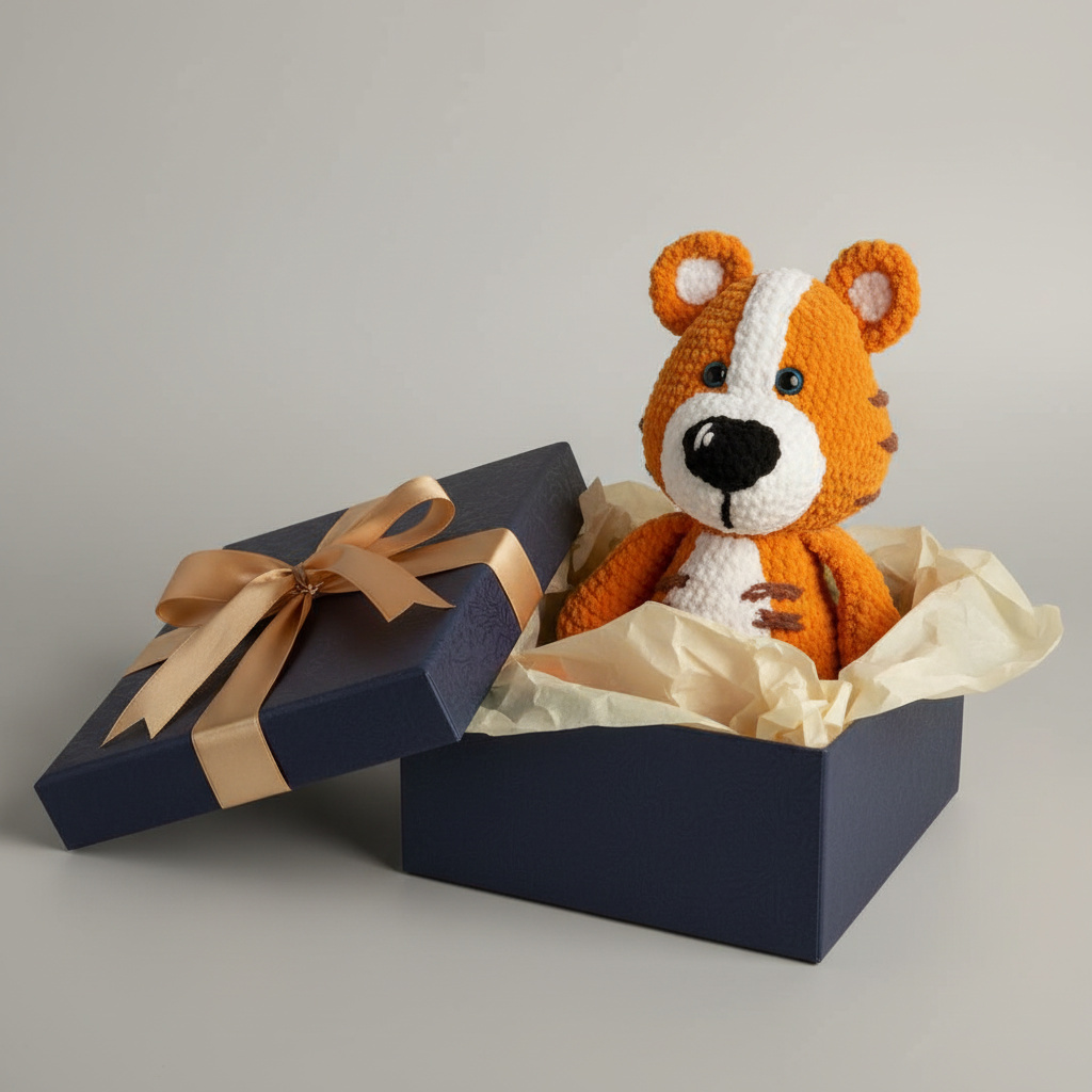 Crochet Tiger toy - Amigurumi plushie for kids- jungle animal- safari animal