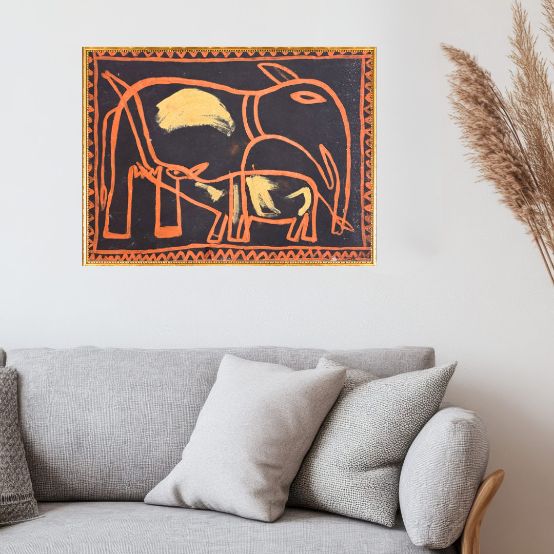 Mother and Calf by Philomina Tirkey