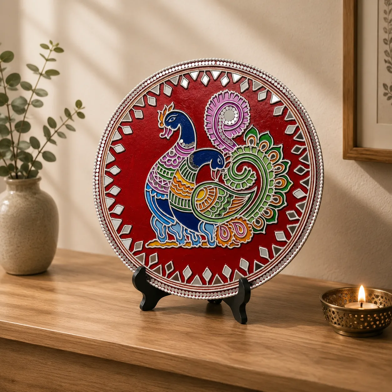 Lippan Kaam: Peacock in Colour